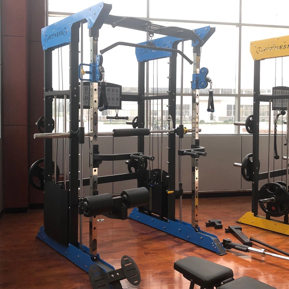 Commercial Strength Machine Sports Training Body Building Power Squat All in One Trainer Rack Multi-Functional Smith Machine Fitness Gym Equipment for Home Use